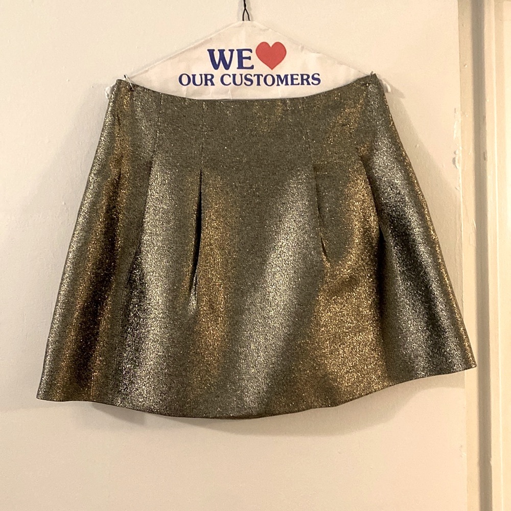 Shimmer gold mini skirt